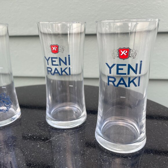 Yeni Raki Distilling Tradition Turkish Liquor Glass Barware Lot of 4 - Picture 3 of 5